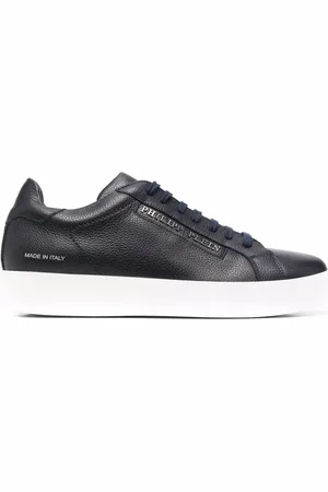 Philipp Plein Logo-print leather trainers