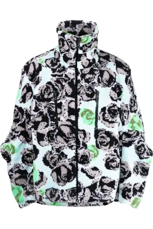 Natasha Zinko Floral-print oversize fleece jacket