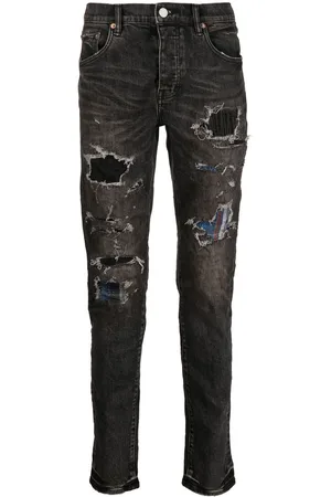 Purple Brand Distressed-effect slim-fit jeans