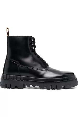 santoni Men Boots - Chunky-tread leather boots