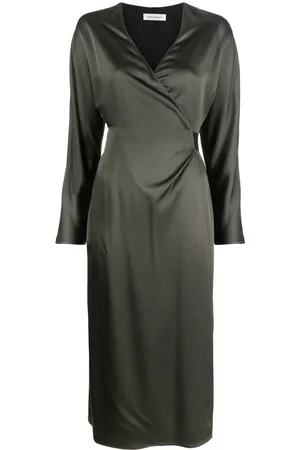 There Was One V-neck satin midi dress