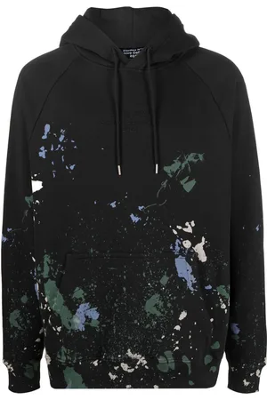 Etudes Paint-splatter organic cotton hoodie