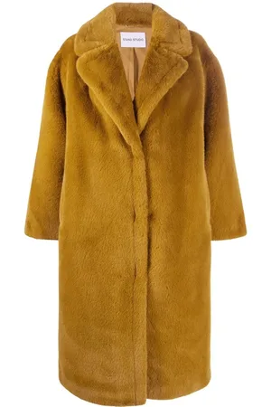 Stand Studio Faux fur single-breasted coat