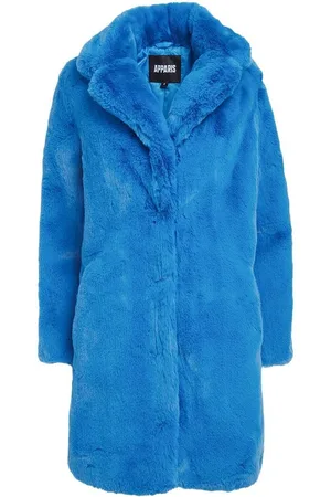 Apparis Faux-fur single-breasted button coat