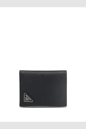 Prada Logo-plaque Saffiano leather wallet