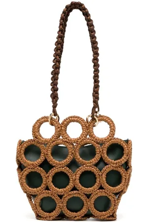 0711 Interwoven hoop-design tote bag