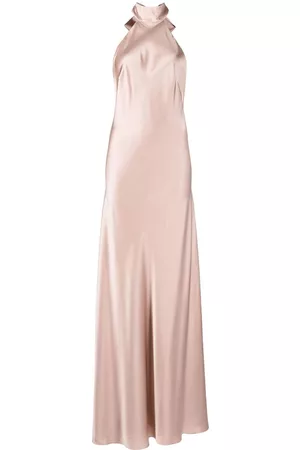 Michelle Mason Backless halter-neck gown