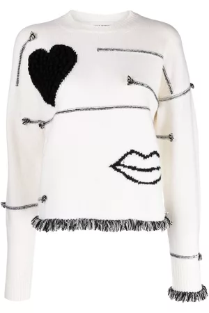 Sonia by Sonia Rykiel Lips contrasting-stitch detail jumper