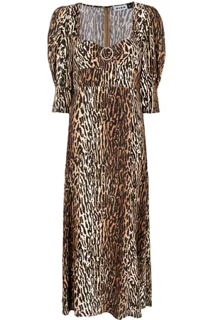 RIXO London Leopard-print midi dress
