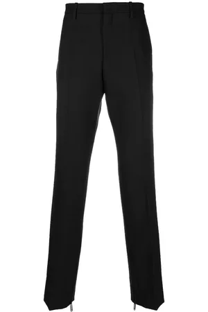 OFF-WHITE Paperclip-detail straight-leg trousers
