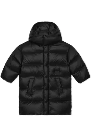 Dolce & Gabbana Logo-tag hooded down jacket