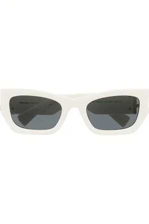 Miu Miu Logo-plaque rectangular sunglasses