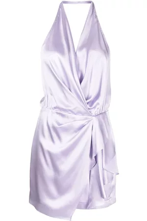 Michelle Mason Backless halter mini dress