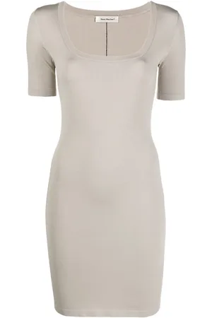 There Was One Short-sleeved knitted minidress