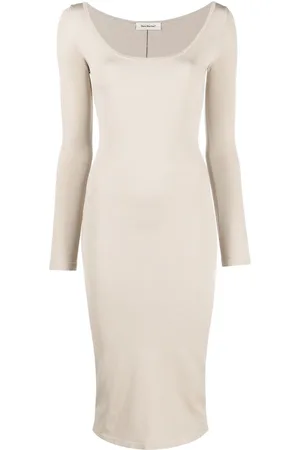 There Was One Long-sleeved knitted midi dress