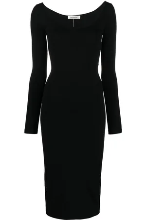 There Was One Long-sleeved knitted midi dress