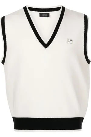 We11 Done Two-tone V-neck vest