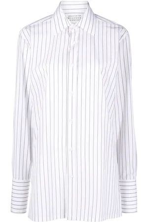 Maison Margiela Long-sleeve pinstripe-pattern shirt
