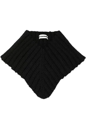 Jil Sander Ribbed-knit collar scarf