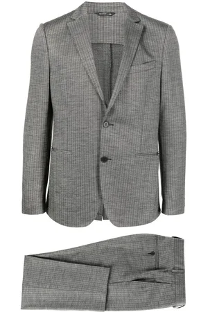 Tonello Men Suits - Stripe-detail two-piece suit