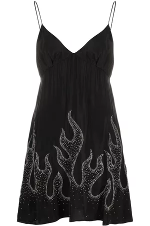 Palm Angels Flame-print minidress
