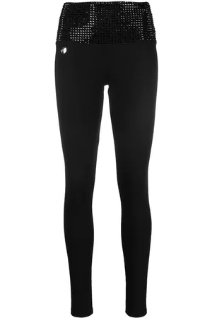 Philipp Plein Crystal-embellished leggings