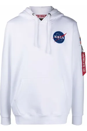 Alpha Industries Men Sweatshirts - NASA-print drawstring hoodie
