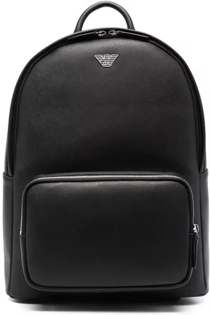 Emporio Armani Logo-print leather backpack