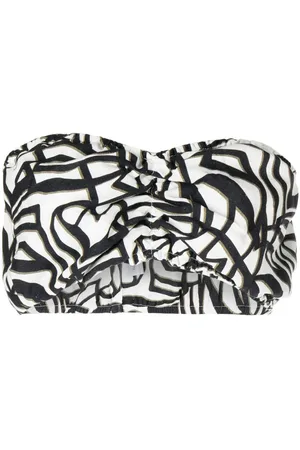 Bambah Geometric-print bandeau top