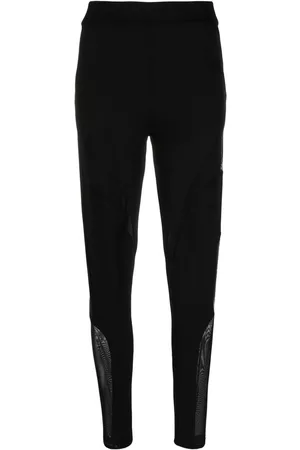 Philipp Plein Sheer-panel ribbed stretch leggings