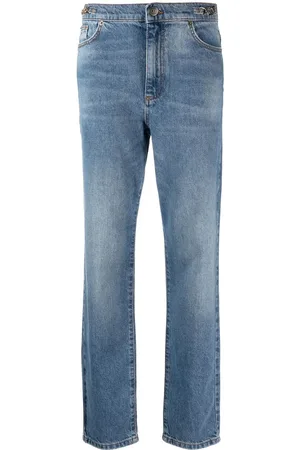 Twin-Set Stonewashed straight-leg jeans