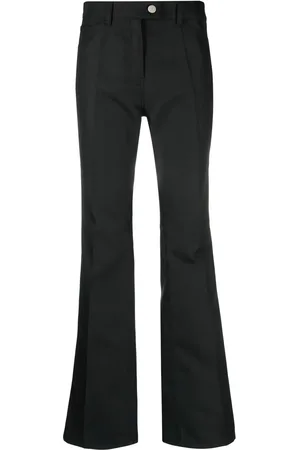 Courrèges Logo-embroidered bootcut trousers