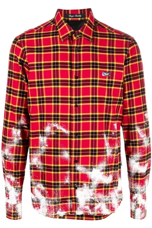 Philipp Plein Flannel logo shirt