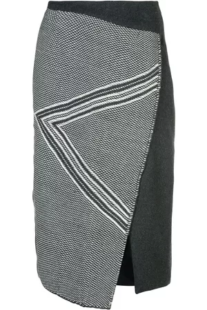 Voz Asymmetric pattern skirt