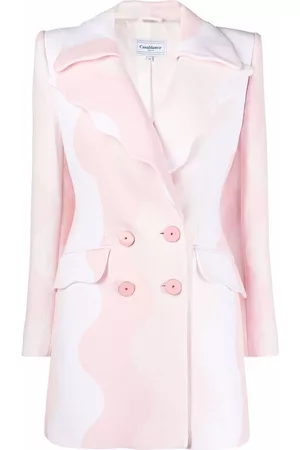 Casablanca Wave-patteern double-breasted blazer