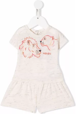 Kenzo Lion-print knitted romper