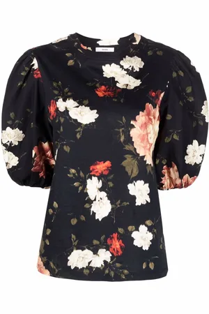 Erdem Theodora floral-print puff-sleeve blouse