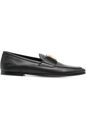 Dolce & Gabbana Logo-tag leather loafers