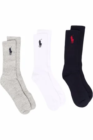 Ralph Lauren Embroidered-motif ribbed-knit socks