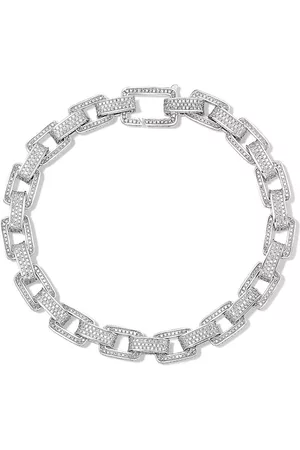 Shay 18kt white gold chain-link diamond bracelet