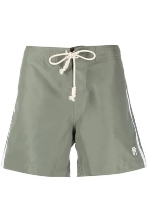 Palm Angels Logo-embroidered side stripe swim shorts