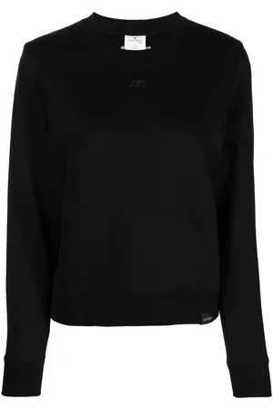 Courrèges Logo-patch cotton sweatshirt