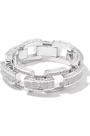 Shay 18kt white gold Deco Link diamond ring