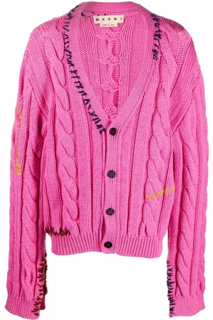 Marni Stitch-detail cable-knit cardigan