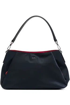 AGNÈS B. Logo-plaque satin shoulder bag