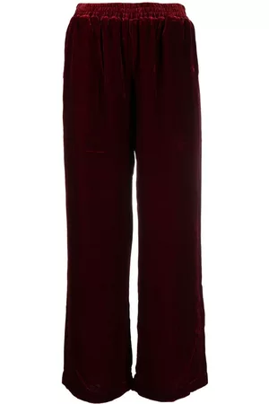 Gold Hawk Straight-leg velvet pants