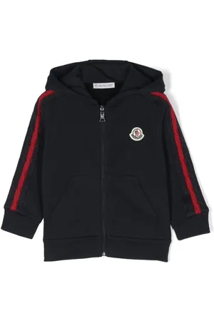 Moncler Side-stripe zip-up hoodie