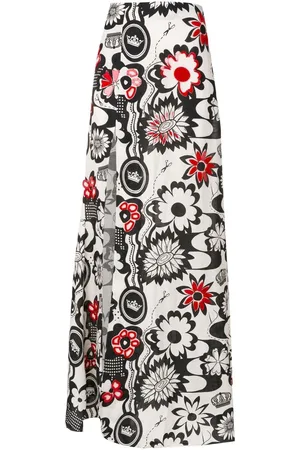 AMIR SLAMA Floral-print wide-leg trousers