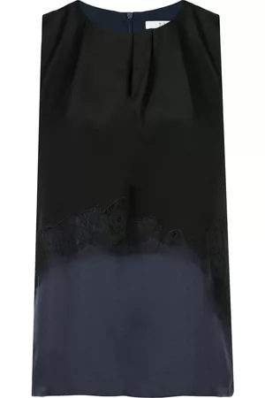 tibi Patchwork sleeveless layered blouse