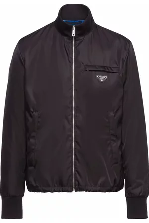 Prada Men Bomber Jackets - Re-Nylon logo-plaque jacket